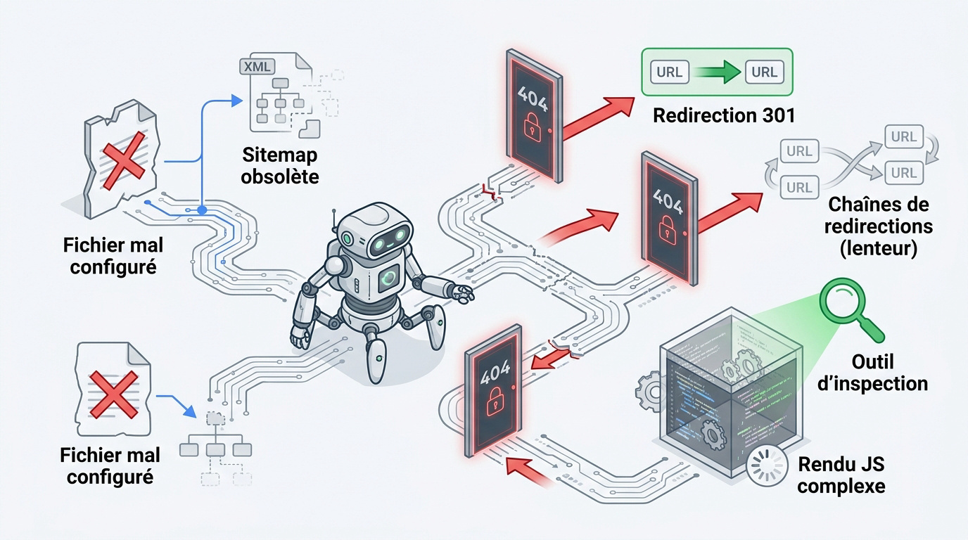 Erreurs SEO techniques - illustration