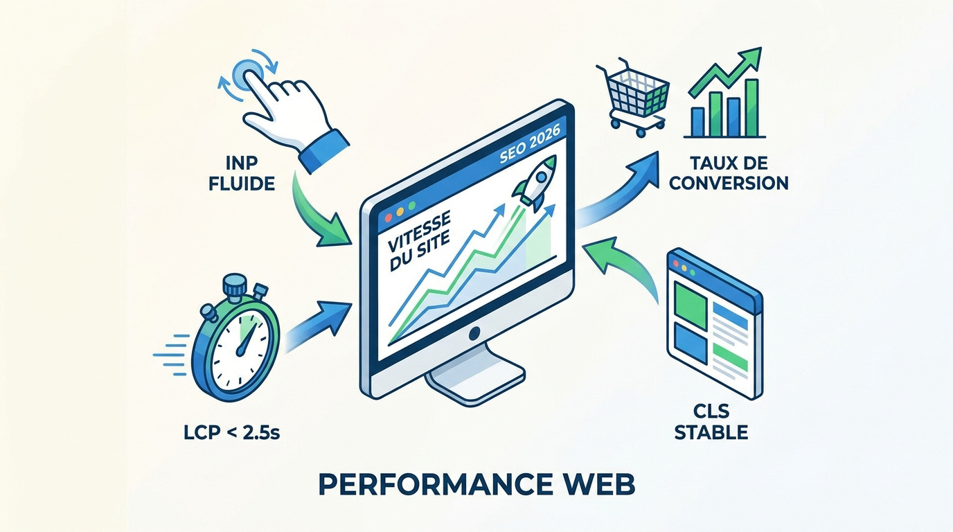 Vitesse d'un site et SEO - illustration